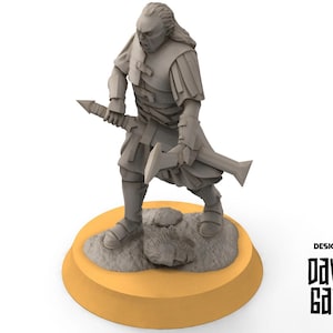 Orc horde - x1 Outrider blood handed captain two swords - Davale miniatures