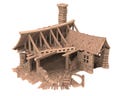 Medieval Town scenery building - House in Ruins - PLA for Oldworld, Dungeon & Dragons, Frostgrave, Fantasy battle, skirmish wargame product logo