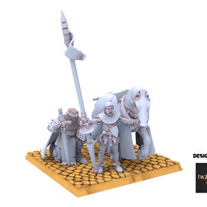 Rycerze Arturiańscy - giermek trzymający konia - Gallia - Highlands Miniatures
