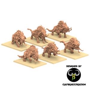 Beastmen - Warboars Beastmen warriors of Chaos