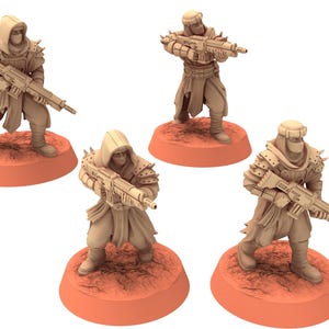 Desert Raiders - główne oddziały Imperialnej straży po apokaliptycznym imperium, nadające się do futurystycznej gry wojennej, Dune, Star Wars Quatermaster 3D