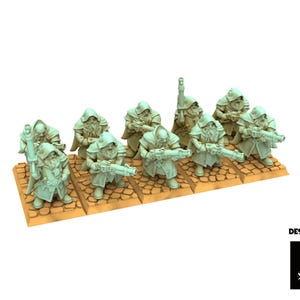 Dwarves - Sharpshooters with Blunberbuss - Dwarven Kingdoms - The Beholder Miniatures