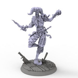 Creatures - Deranged Jester, Time Abyss, for Wargames, Pathfinder, Dungeons & Dragons and other TTRPG.