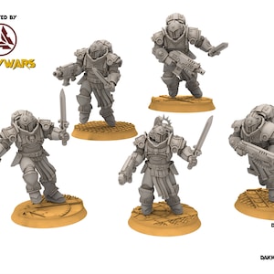 Legio Prima - Impetum Alis Squad, mechanized infantry, post apocalyptic empire, usable for tabletop wargame.