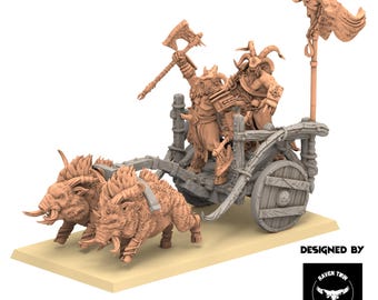 Beastmen - Chariot of war warriors of Chaos