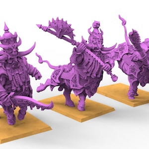 Infernal Dwarves - Taurukh Bulthaurs Emissaries dwarf Immortals Beast axes usable for Oldhammer, battle, king of wars, 9th age