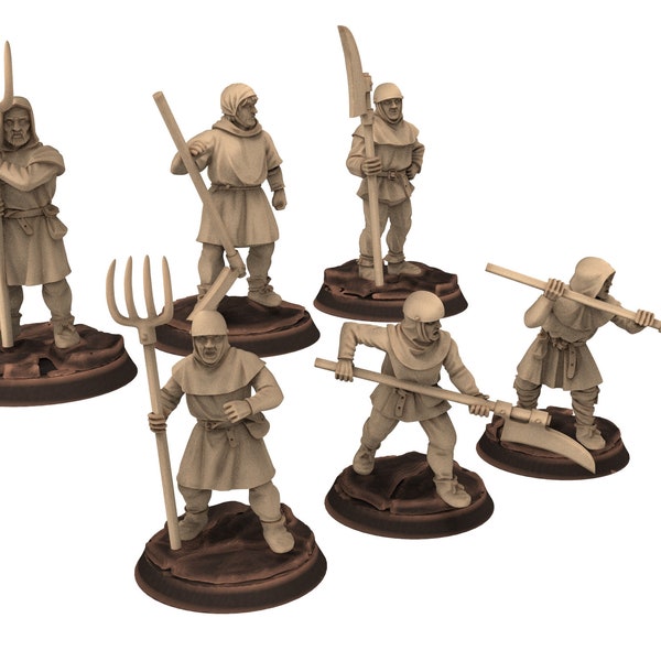 Medieval - Peasant Levy Farmers, 9th 10th 11th 12th 13th century Generic Levy, 28mm Historical Wargame, Saga... Medbury miniatures