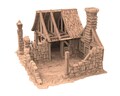 Medieval Town scenery building - House In Ruins - PLA for Oldworld, Dungeon & Dragons, Frostgrave, Fantasy battle, skirmish wargame product logo