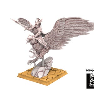 Hochelfen - Glorinder auf König Eagler - Silvermoor - The Beholder Miniatures