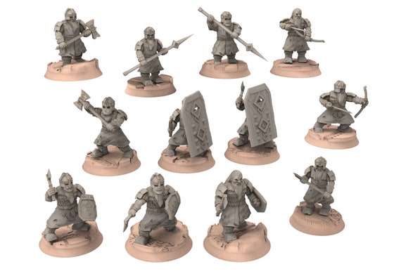 Dwarves - 12 Modular Warriors, the Dwarfs of the Mountains