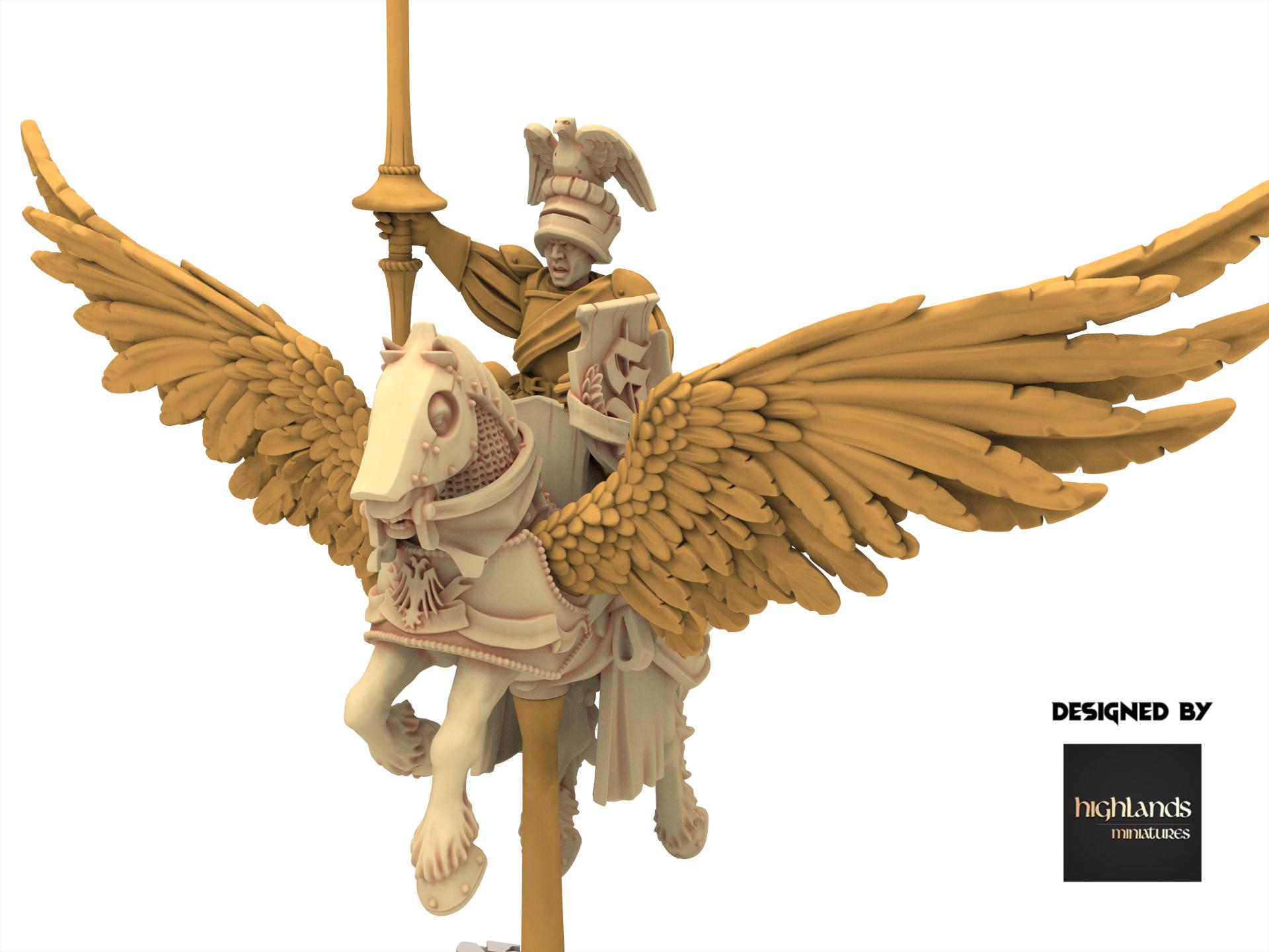 Imperial Fantasy - General on Pegasus - Sunland - Highlands Miniatures