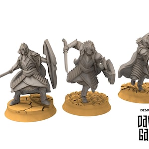 Rivandall - Bloody Elven King Guard swords, Last Hight elves from the West, Middle rings Davales miniatures pour wargame D&D, SDA...