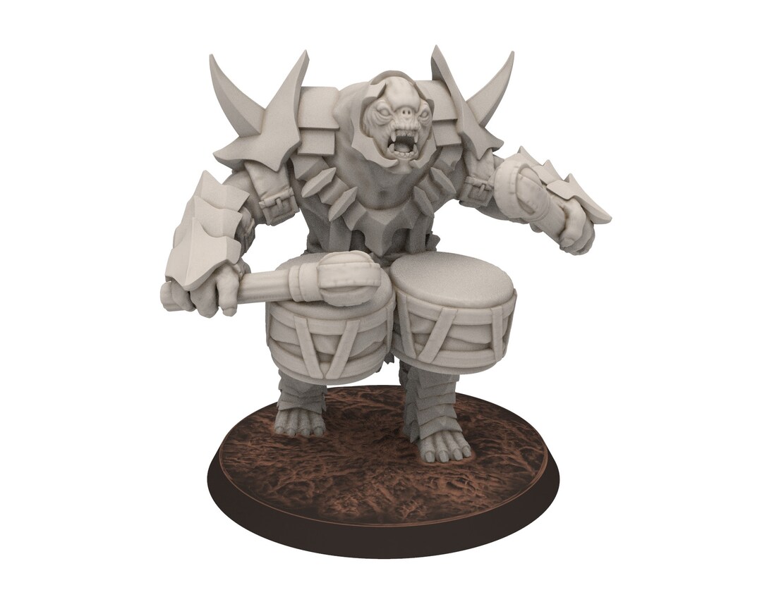 Orc Horde the Black Door War Drums Troll V6 Beast of War Etsy