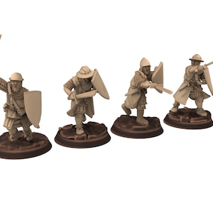 Medieval - Men-at-arms, Falchion 12 to 15th century, Medieval soldiers 100 Years War, 28mm Historical Wargame, Saga... Medbury miniatures