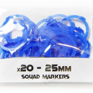 Lot of 25, 28, 30, 32, 40, 50, 60, 64mm base squad marker circles usable for One Page Rule, saga, age of sigmar, confrontation, wargame...