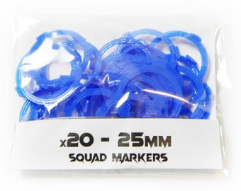 Lote de marcadores de esquadrão circulares de 25, 28, 30, 32, 40, 50, 60 e 64 mm para jogos como One Page Rule, Saga, Age of Sigmar, Confrontation e Wargame...