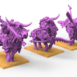 Infernal Dwarves - Taurukh Bulthaurs dwarf Immortals infantry axes usable for Oldhammer, battle, king of wars, 9th age