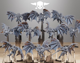 Scavenger Pythonicus Flyers, mechanized infantry, post apocalyptic empire, usable for tabletop wargame.