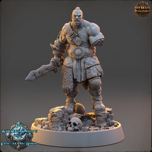 Vikingos - Gunnolf Ironjaw - The Wintershadows of Frostfang Hold, miniaturas del amanecer, para Wargames, Pathfinder, Dungeons & Dragons