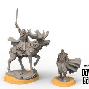 Darkwood - Rey elfo de madera sobre un alce - Miniaturas de Davale