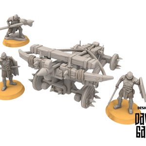 Orc horde - Balista with 3 Blood-Handed Orcs - Davale miniatures