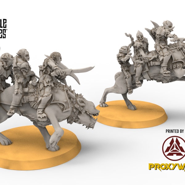 Goblin cave - Goblin warg riders marauders warriors with bows and swords, Dwarf mine, Middle rings miniatures pour wargame D&D, SDA...