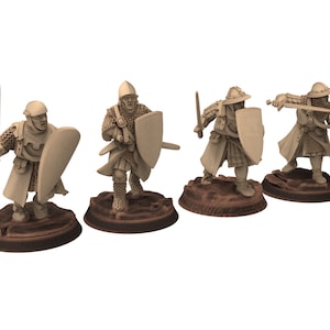Medieval - Men-at-arms, Swordmen 12 to 15th century, Medieval soldiers 100 Years War, 28mm Historical Wargame, Saga... Medbury miniatures