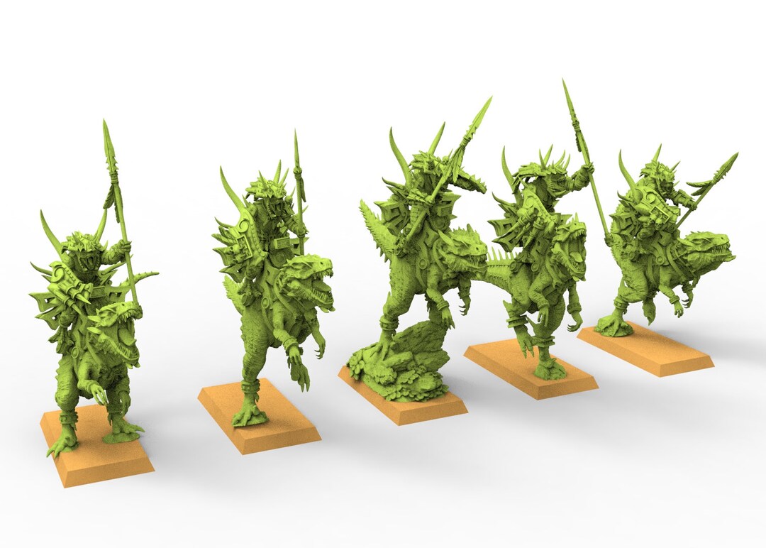 Saurian Raptor Rider Lost Temple - Saurian Raptor Riders Lizardmen Usable for Oldhammer ...