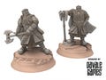 Dwarves - Kalak King, The Dwarfs of The Mountains, for Lotr, davale games miniatures product logo
