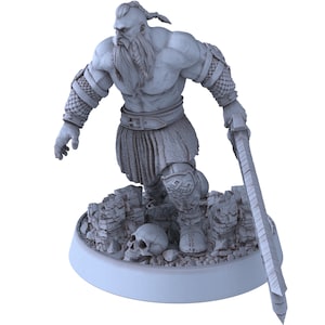 Vikings - Rogur Red - Northmen of the Howling Glacier, daybreak miniatures, for Wargames, Pathfinder, Dungeons & Dragons