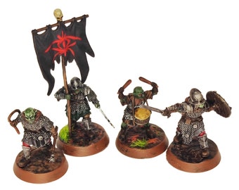 Orc horde - Orc commanders - Medbury miniatures