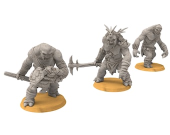 Goblin cave - Savage cave troll warriors, Dwarf mine, Middle rings miniatures pour wargame D&D, SDA...