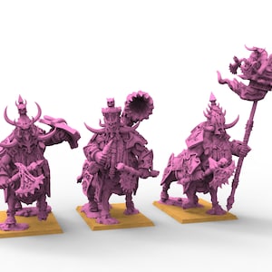 Infernal Dwarves - Taurukh Bulthaurs Emissaries dwarf Immortals Beast axes usable for Oldhammer, battle, king of wars, 9th age