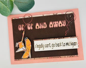 Handmade Marcus the Worm VR Chat Meme, Funny Birthday Card, Layered Greeting (7"x5")