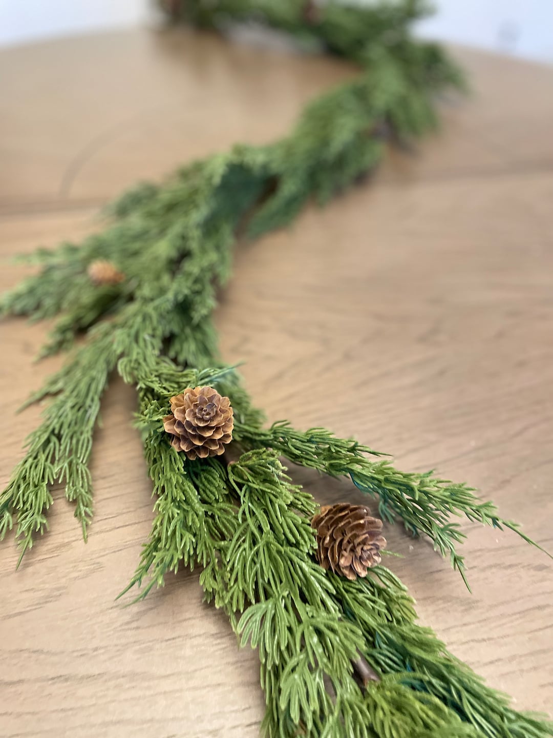 Real Touch Cedar Pine Christmas Garland Holiday Fireplace Mantel ...