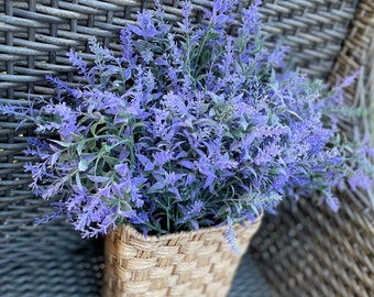 Lavender hanging basket for indoor and outdoor Rustic summer front door flower basket Mother’s Day Gift Spring decor for Front Door