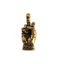 Gold middle finger beard ring Bead