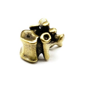 Vertebrae bronze Beard ring bead