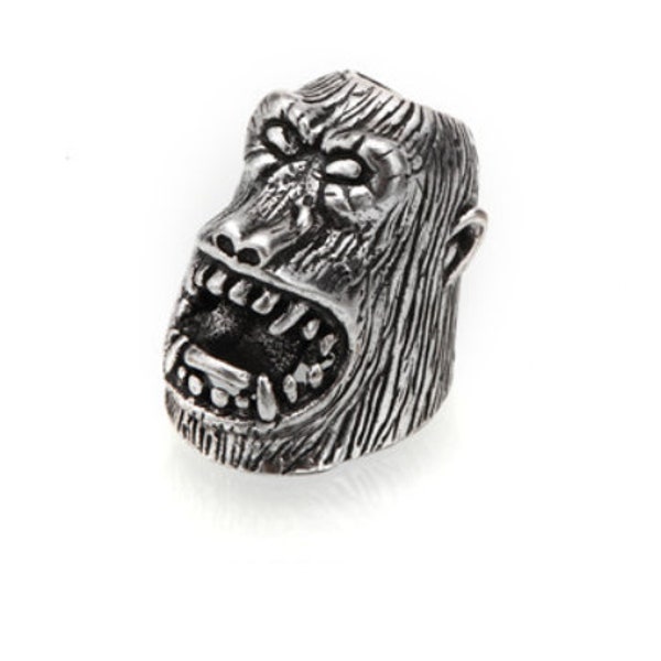 Silver Big Foot beard ring Bead