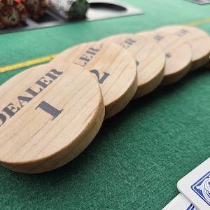 Wooden Dealer Button
