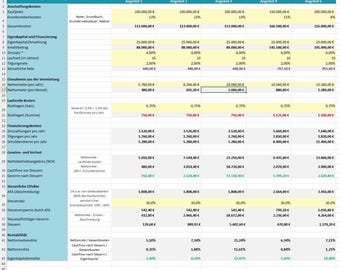 不動産計算機 – Excelテンプレート：賃貸利回り、投資、資金調達、自己資本利益率、キャッシュフロー、賃貸料、計算機