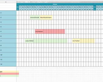 Airbnb予約カレンダー2026：ゲストルームプランナーとデジタル宿泊予約（Excel）