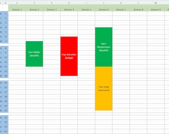 ゲストハウス、業者向け宿泊施設、Airbnb向け2026年ホテル予約カレンダー（Excel）