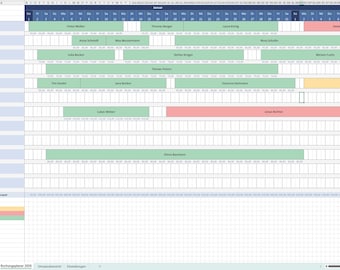Airbnb Booking & Pricing Calendar 2026: Room Planner with Nightly Rates, Revenue Dashboard, Reservation Tracker (Excel)