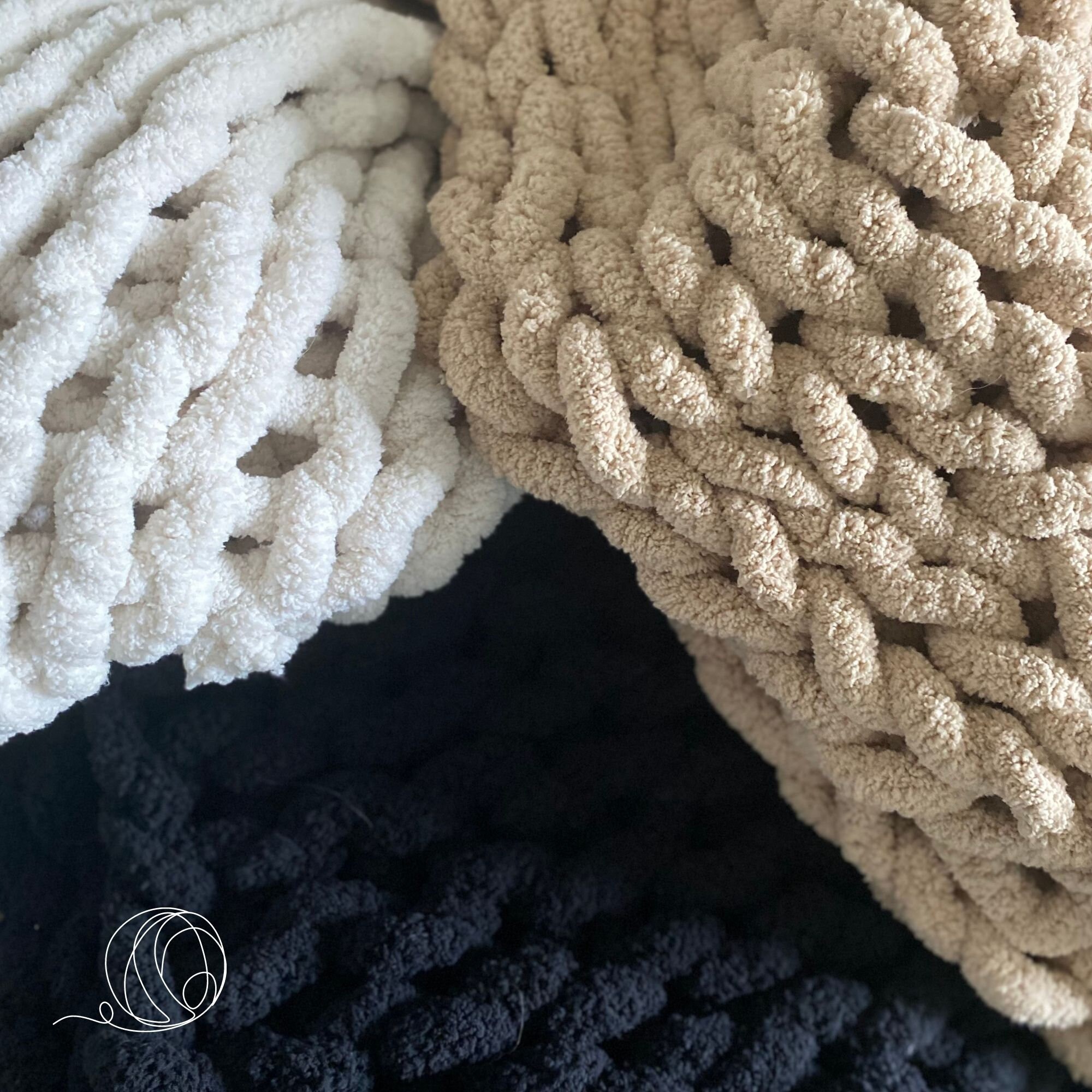 Chunky Blanket Hand Crochet Blankets Super Cozy Thick and Warm Multiple  Colors and Size Options 