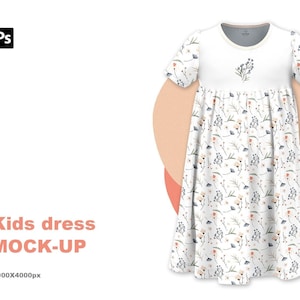 Kinderkleid Mockup. Photoshop Mockups. PSD-Datei.