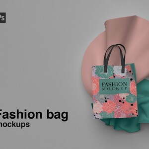 Mockup set shopping bag. 2 version (2 PSD files) Tote bags mockup.