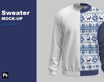 Strickpullover Mock-up. Realistisches Mockup. Photoshop Pullover Mockup, Kleidung Mockup