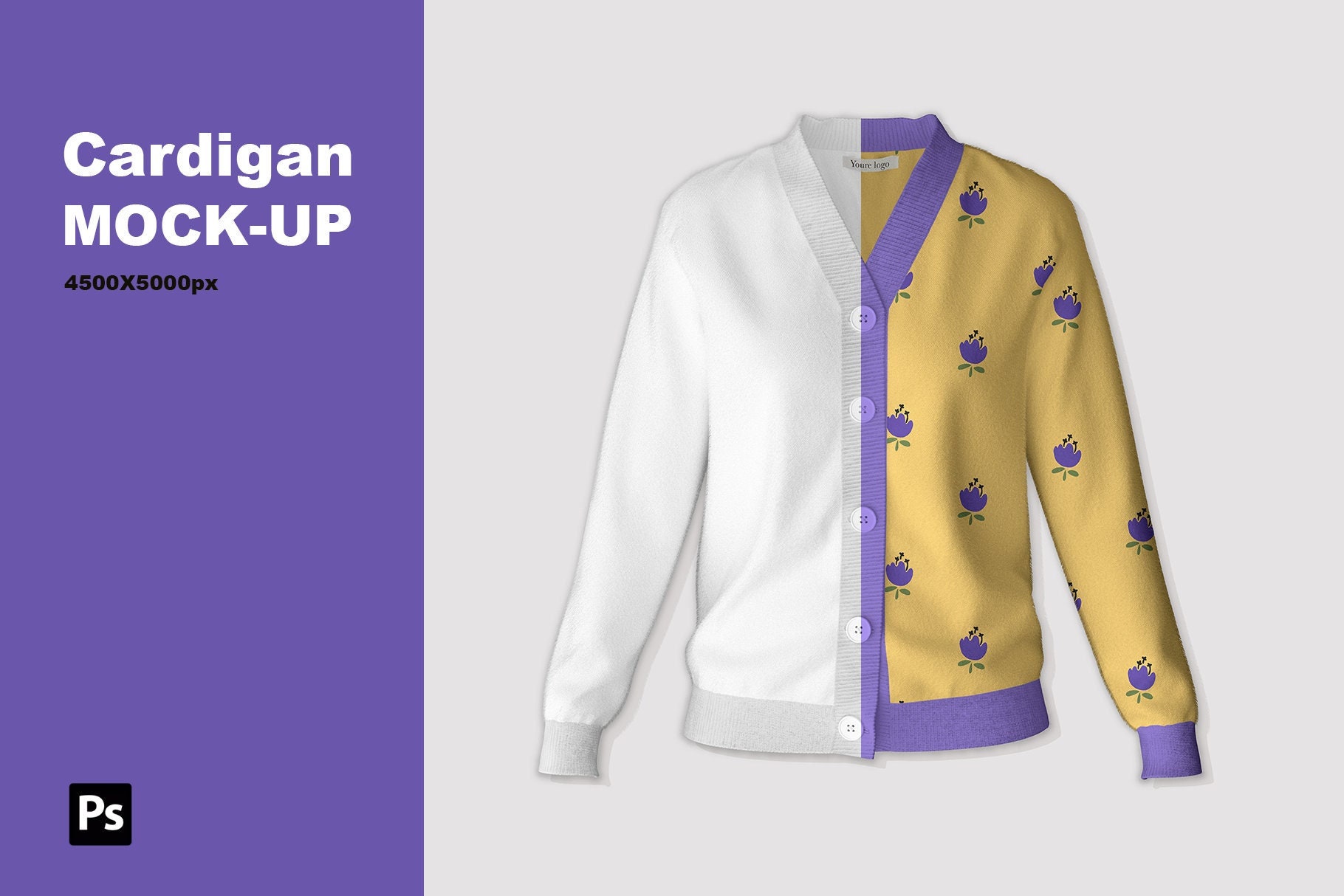 Cardigan Women MOCKUP. Model Mock-up. Photoshop Mockups, 1 PSD Files - Etsy