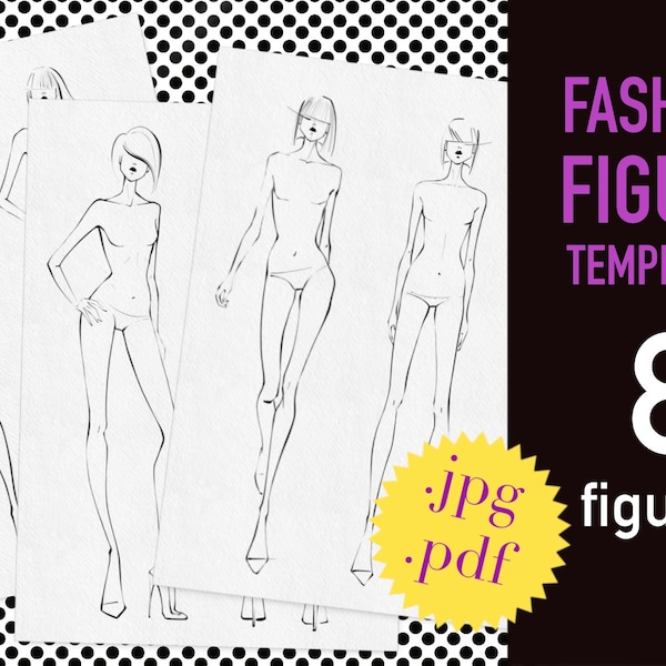 Fashion Croqui-Female FASHION FIGURE TEMPLATES